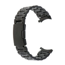 Stainless Steel Bracelet Watch Band Strap Curved End Solid Links Black 20mm