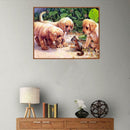 DIY Diamond Embroidery Painting Cute Dogs Round Rhinestone Cross Stitch Kit