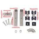 Sliding Door Roller  4 Wheels Home Room Wood Door Hanging Wheels Rail TrackB Kw
