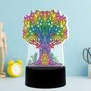 Special Shaped Diamond Painting Light DIY Colorful Tree Embroidery LED Lamp