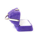 Velvet Ring Jewelry Display Storage Box Gift Case Holder Organizer - Purple