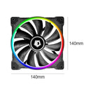 ZF-14025-ARGB PWM PC Case Fan Dual Ring Addressable RGB LED Cooling Fan A