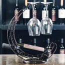1X(Creative Wine Rack Hanging Wine Glass Holder Pirate Ship Shape Bar Wine