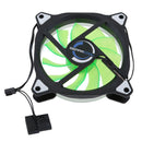 120mm Ultra Silent Computer PC Case Cooling Fan 11-Blade 4 Pin/3 Pin Green