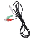 3.5mm Stereo Male Plug to 2 Male RCA Adapter Audio Y Splitter Cable 130cm