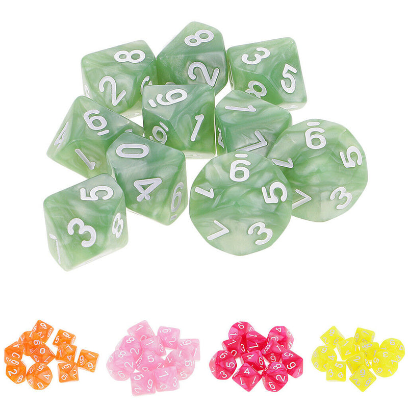 20pcs 10 Sided Dice D10 Polyhedral Dice for Dungeons &Dragons DND RPG MTG