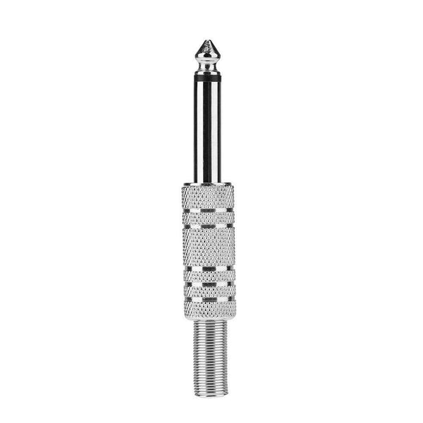 2pcs 6.35mm Single Channel Guitar Bass Audio Plug Cable Adapter Connector A#S