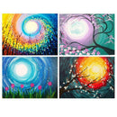 4 Pack Flower Tree DIY 5D Diamond Painting Kits Full Drill Cross Stitch Decor