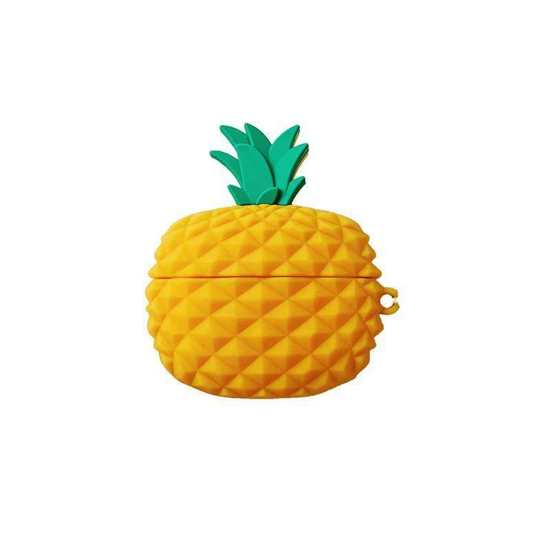 Fresh Pineapple Silicone Case Soft Protective Cover with Lanyard for Airpods Pro