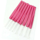 8Pcs Ergonomic Plastic Handles Crochet Hooks Knitting Knit Needles Set 2.5-