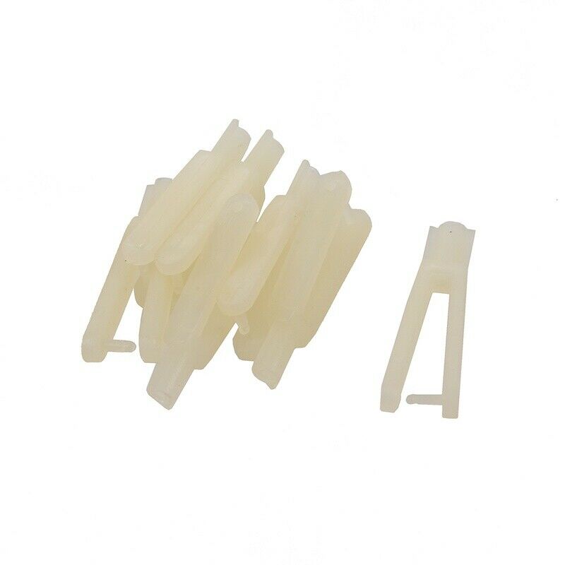 6pcs 2mm Dia Push Rod RC Plane Boat Car Rudder Servo Nylon Clevis Clip Whit Z4E2