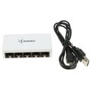 1 Pair 5 Port 10/100Mbps Ethernet POE Switch for Desktop PC Computer