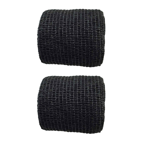 2pcs Medical Self-adhesive Bandage Non-woven Wrap Tape for Knee (Black)