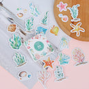 40pcs Underwater World Seaweed DIY Diary Stickers Lables Gifts Packaging Decor