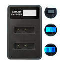 NP-BX1 Battery Dual Slot Charger Fit For Sony RX100 HX90V HX300 HX400V RX1 WX300