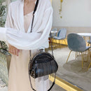 Retro Tassel Fashion Shell Bag New Rivet Personality Clip Lock Single Room
