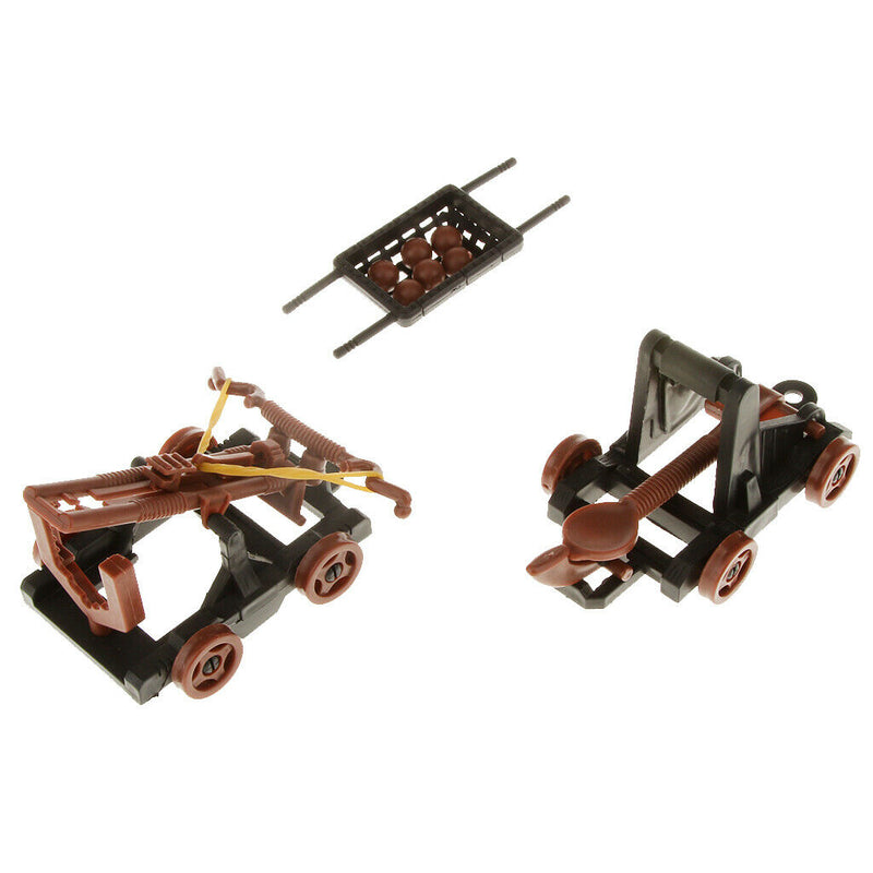 2 Set Mini Medieval Old Soldier Figures Statues with Horse