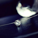 Fashion Crystal Necklace Invisible Line Zircon Clavicle Chain Women Jewelry