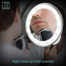 10X Magnifying Makeup Vanity Mirror Portable with LED Light Suction Cup 360
