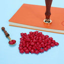 100pcs Five-Pointed Star Stamp Paint Wax Envelope Card Sealing Wax(Wine Red