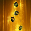Green Leaf LED Light Fairy String Iron Art for Xmas Girl Bedroom Home Decor