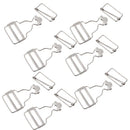 Set of 6 Sliver Dungaree Fasteners Clip Brace Clasp Buckles for Suspenders