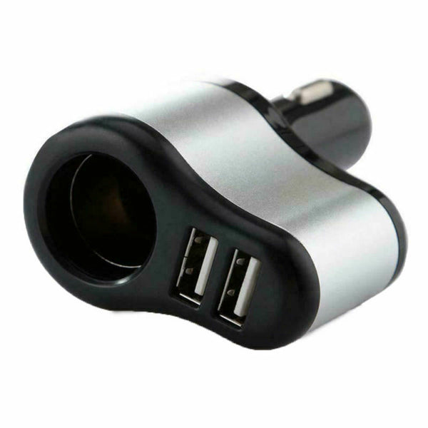 Dual USB Car Charger Adapter Safety Socket with Cigarette Lighter 3.1A 120W PAH