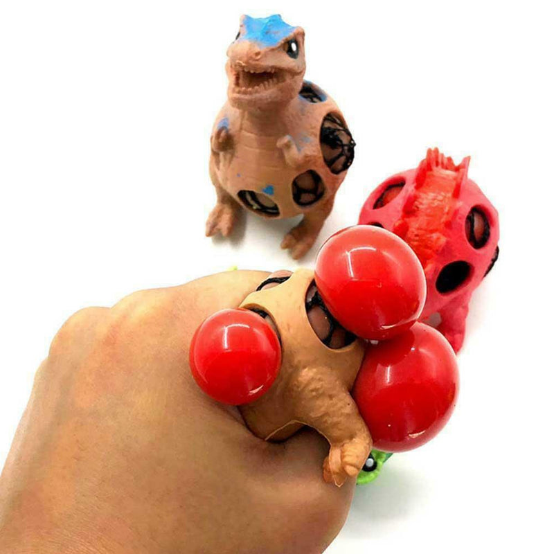 Dinosaur Grape Shape Venting Ball Squeeze Squishy Stress Kids Relief TOP Gi Q2K9