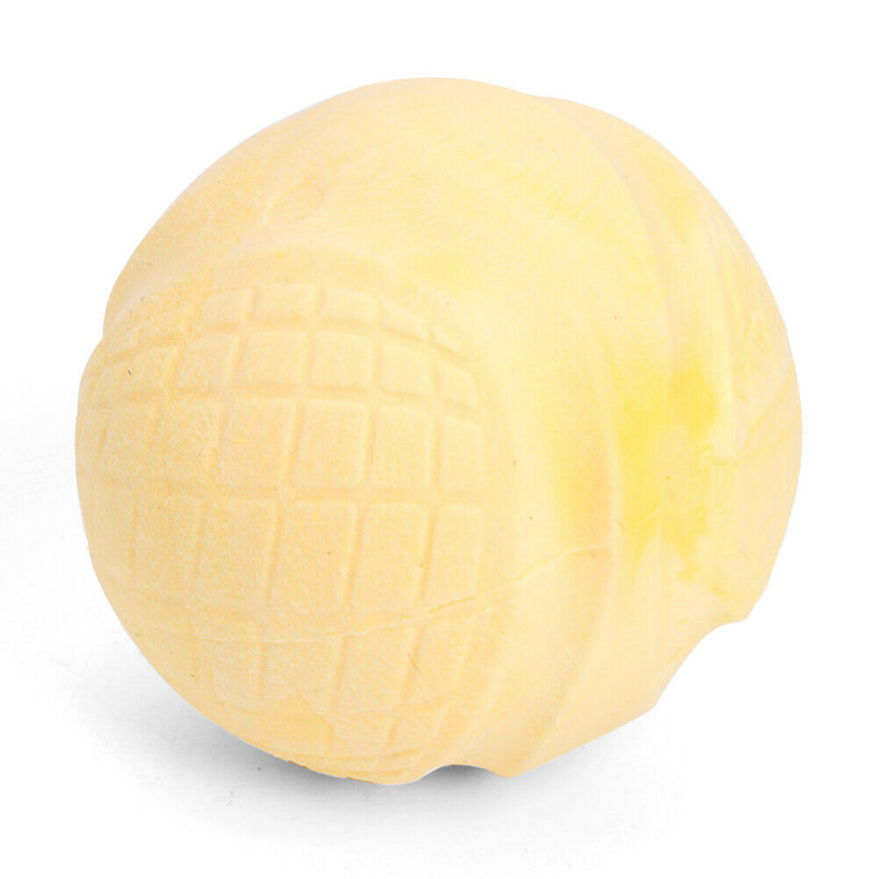 Candy Color Ball Shaped Dog Chew Bite Toys TPR Foam Pet Molar Toys (Yellow) A