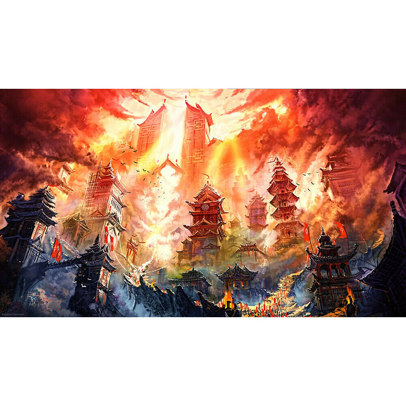 1000pcs DIY Paper Jigsaw Flame Tower Puzzle Toys Educational Picture Decor