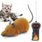 Wireless Electric RC Flocking Rat Toys Pet Cat Remote Control Mouse (Brown) A