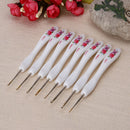 Soft Handle 8pcs Flowers Aluminium Crochet Hooks Knitting Needls Set