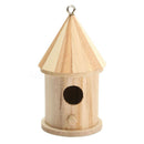 Wooden Bird House Birdhouse Hanging Nest Nesting Box With Hook Home Garden