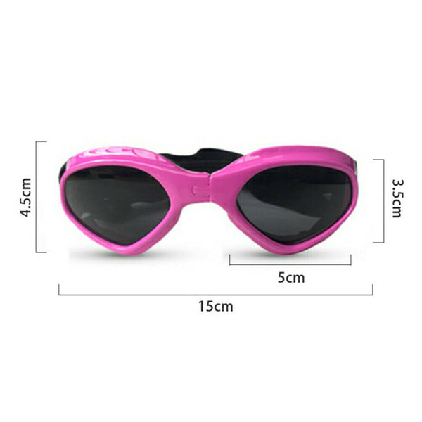 Pet Dog Sunglasses Foldable Puppy Cat Glasses UV Protection Goggles (Pink) A#S