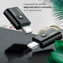 2in1 USB Bluetooth 5.0 Audio Transmitter Receiver Adapter Car 3.5mm For PC E7V9