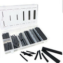 381pcs Weatherproof Heat Shrink Tubes Black Glue Sleeving Glue Assortment K
