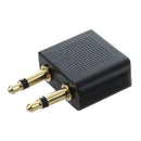 3.5 mm x 3,5 mm Aircraft Airline Travel Headphone Jack audio Adapter D7G2