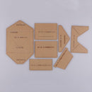 7Pcs DIY Acrylic Template Leather Stencils with Holes for Wallet Purse Clear
