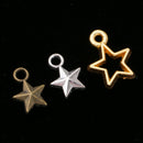 150Pc Mixed Colors Alloy Jewelry Making Charms Star Charms Pendant DIY Craft