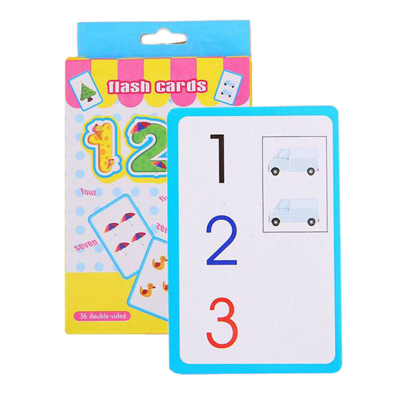 36pcs/Set Numbers Flash Cards Toddler