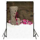 Christmas Background Fabric Tablecloth Photo Studio Family Home Party Decor A