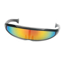 Futuristic Party Costume  Color Mirrored Lens Visor Sunglasses
