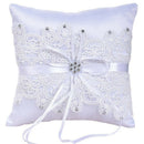 Wedding Ring Bearer Pillow French Eyelash Lace Decoration Cushion Ring Bear S4O4