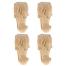 4Pcs Wood Sofa Leg Anti-damp Furniture Feet For Couch Cabinet Cupboard 6x2''