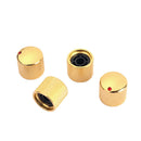 Pack of 4 Iron Electric Guitar Volume Tone Control Knobs Buttons Golden