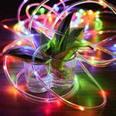 100LED 12m Solar Copper Wire Tube String Light Garden Decor (Four Colors) A