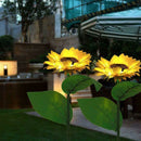 25'' Solar Powered Sunflower-Shaped Garden Light Waterproof Yard Path Decor Lamp