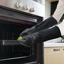 Extra Long Professional Silicone Oven Mitt, Heat Resistant Cooking Glove Wi X4K8
