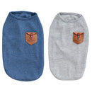 2PCs Korean Style Pet Puppy Dog Cat Pet Clothes Dress Vest T Shirt L