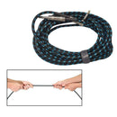 Bass Guitar Cable 5m Right Angle 6.35mm TS to Straight Plug Mixer Amplifier